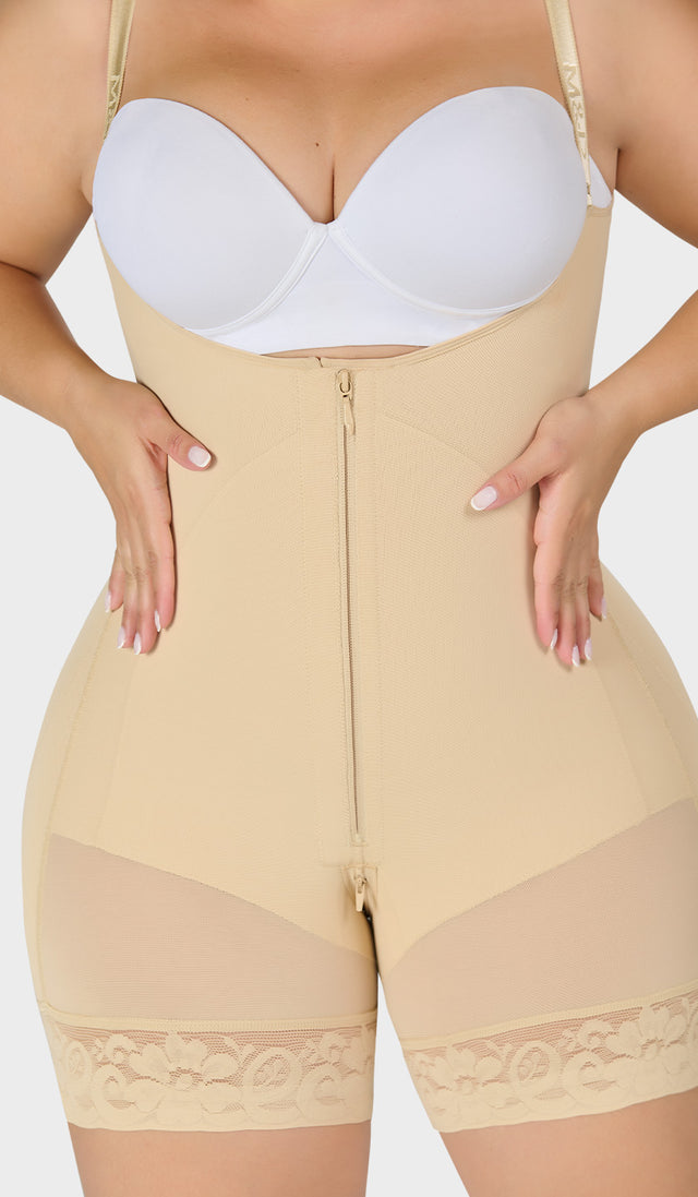 F-0768 - Faja corta moldeadora con cierre frontal