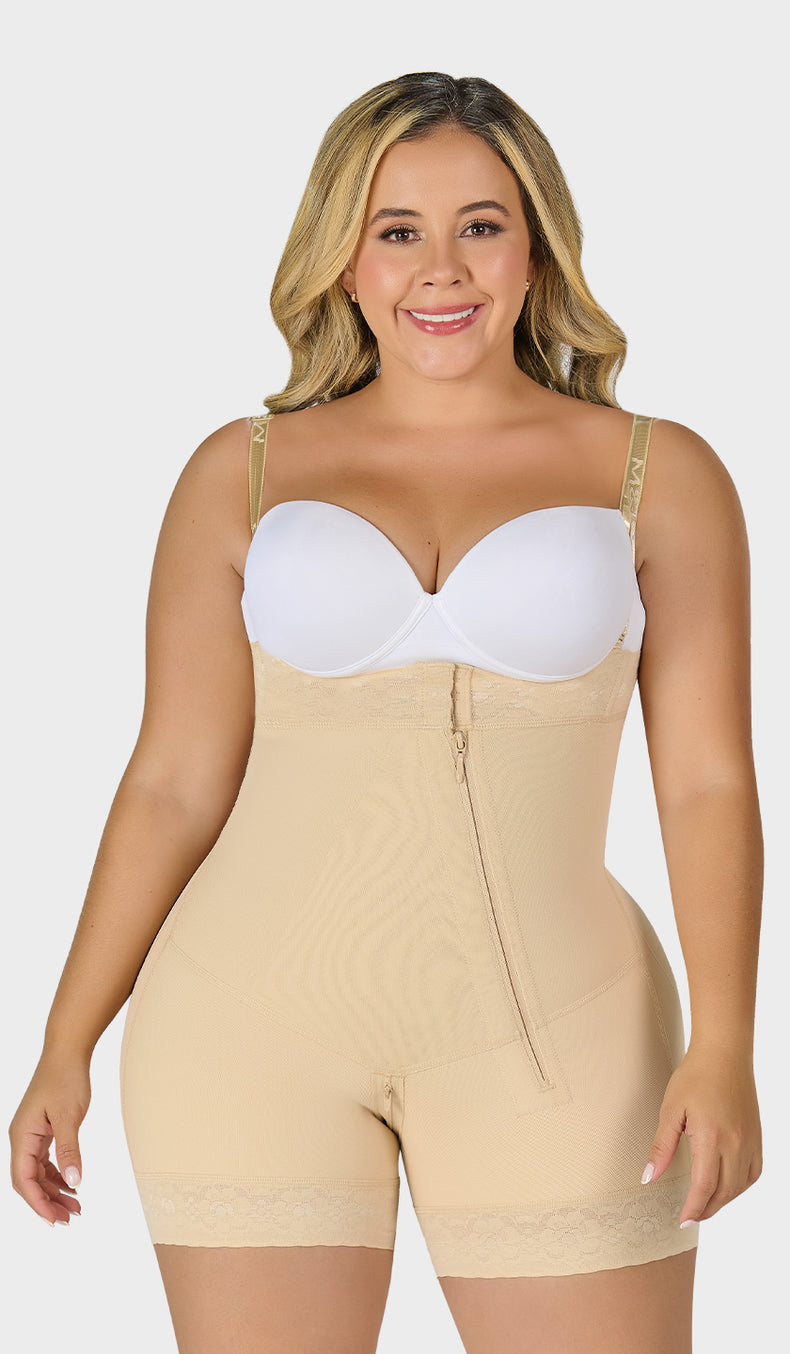 F-0766 - Faja corta moldeadora con cierre diagonal