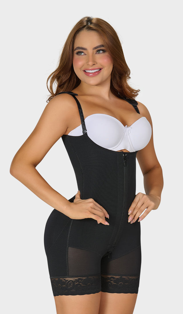 F-0768 - Faja corta moldeadora con cierre frontal